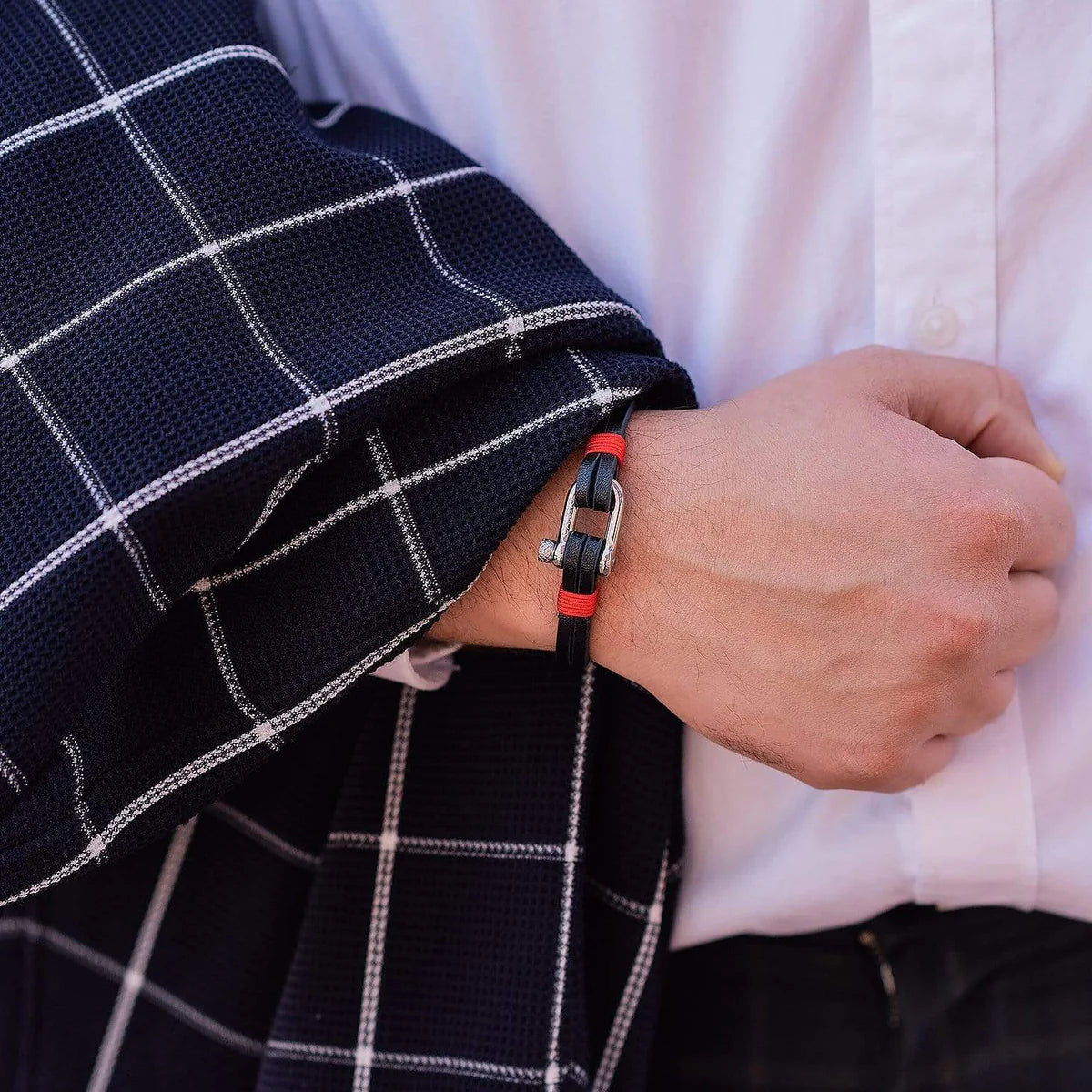 Pulseira Nautic Preta/Vermelha